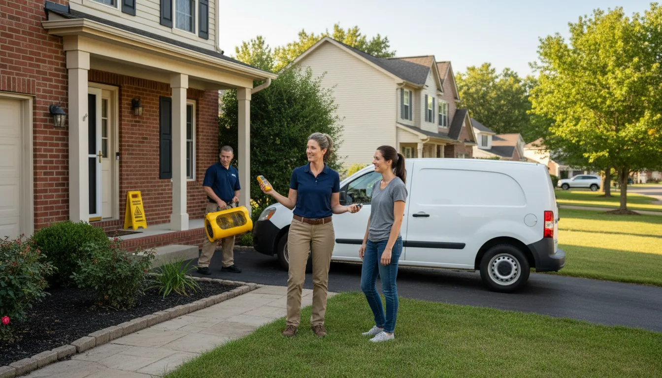 Residential water damage restoration in Manley, NE